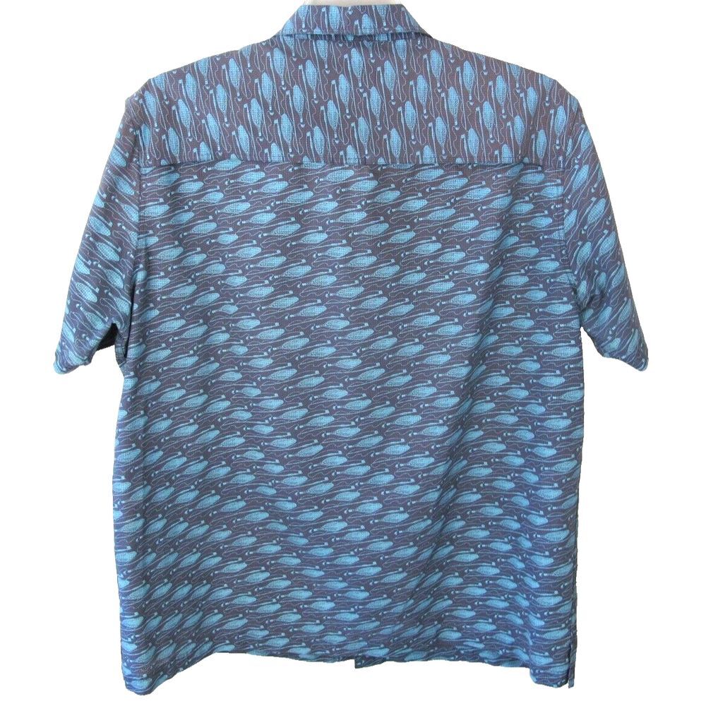 Croft & Barrow Quick Dry Short Sleeve Vented‎ Button UP Shirt Men's XL Fish Net - Picture 5 of 6